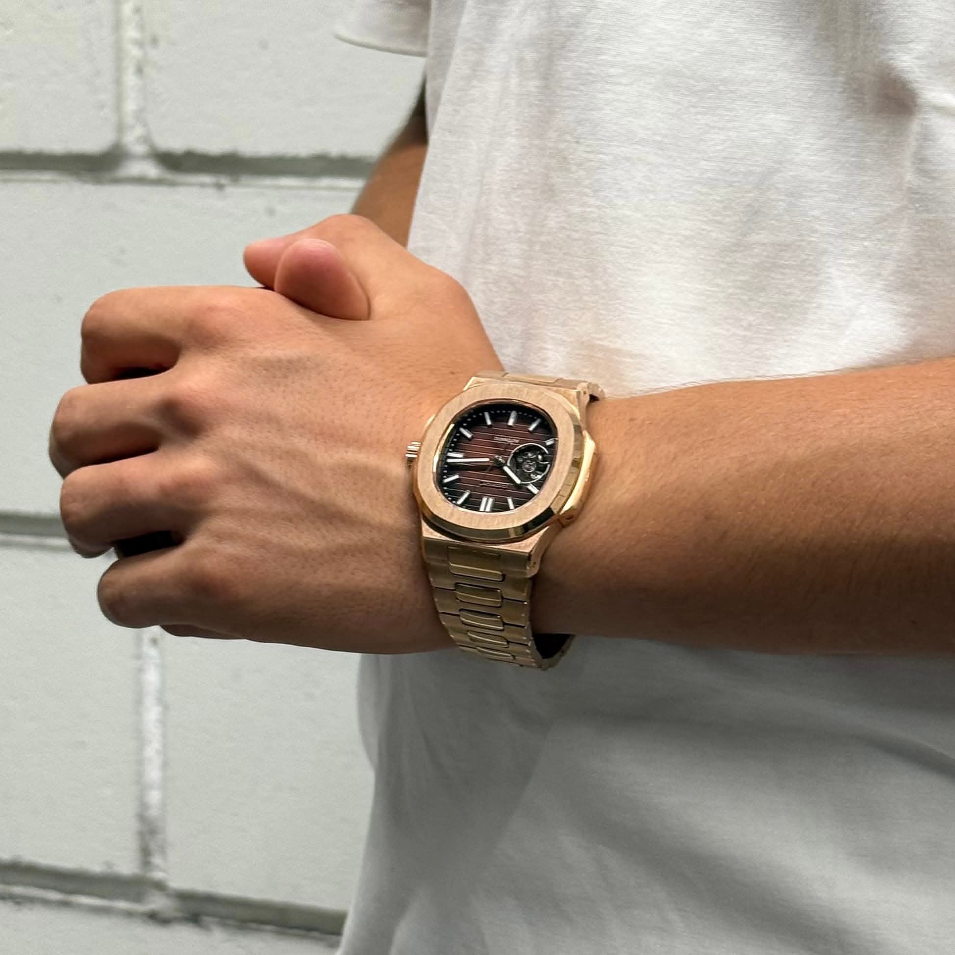 Nautilus Mod - Rose Gold Chocolate Open Heart - Image 3