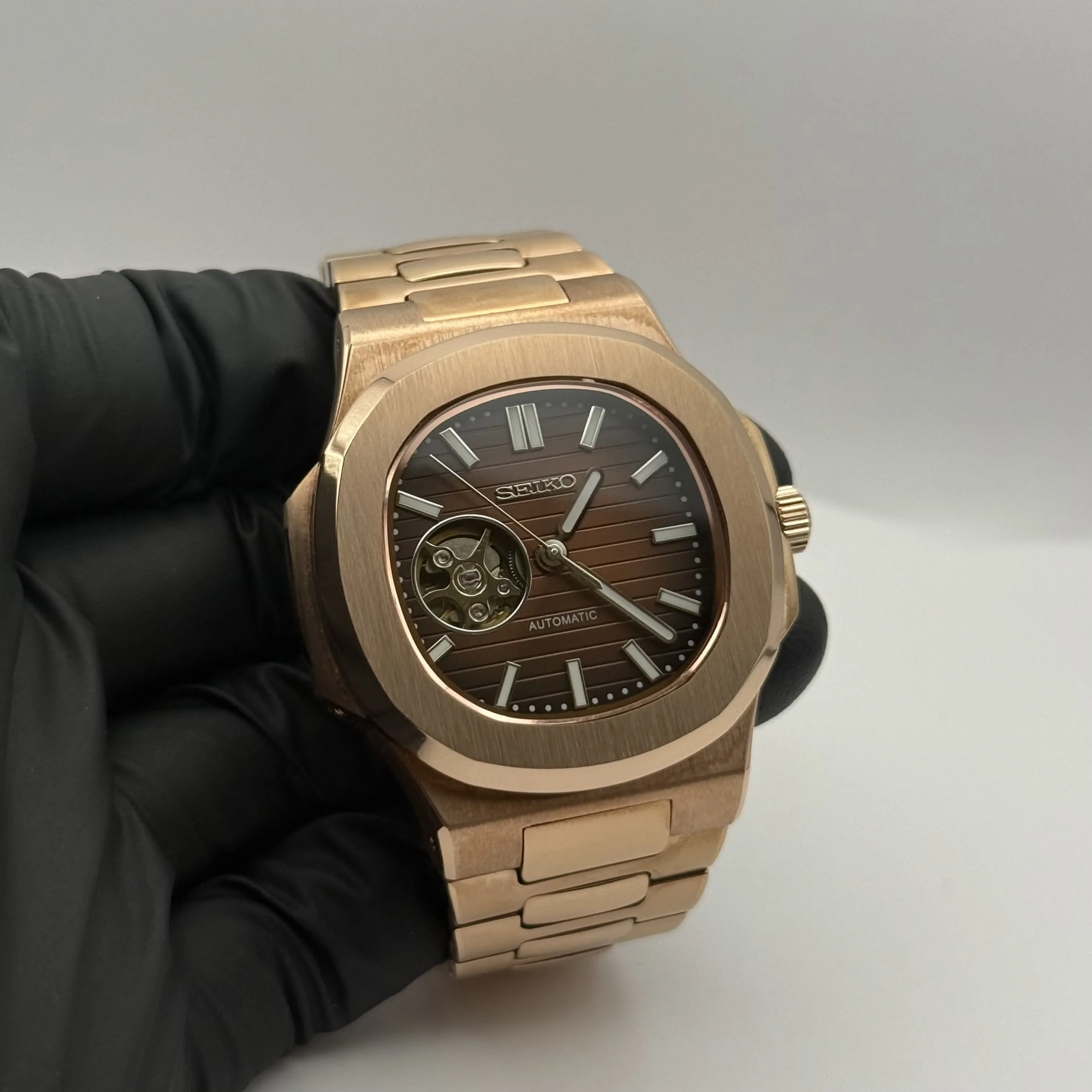 Nautilus Mod - Rose Gold Chocolate Open Heart - Image 6