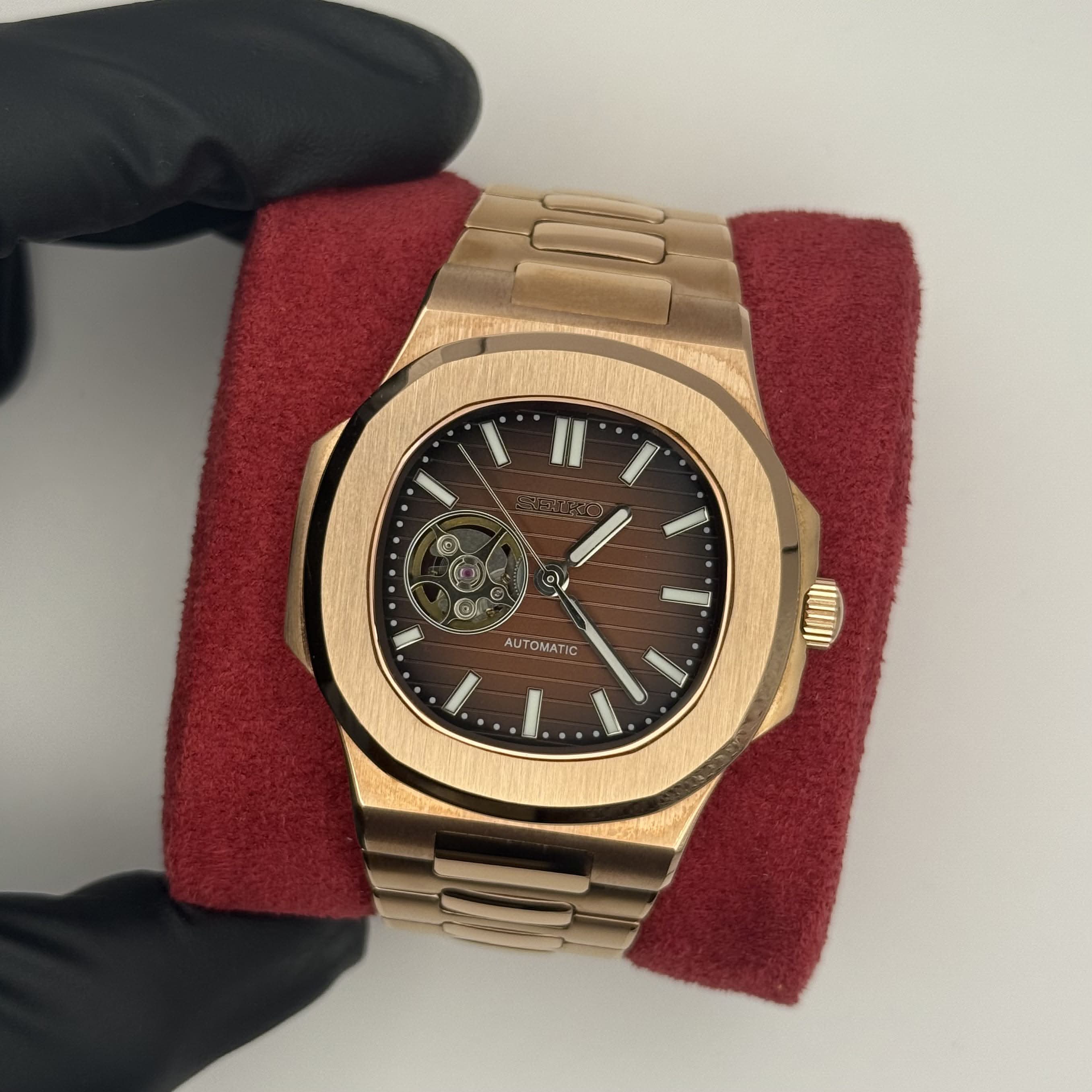 Nautilus Mod - Rose Gold Chocolate Open Heart - Image 7